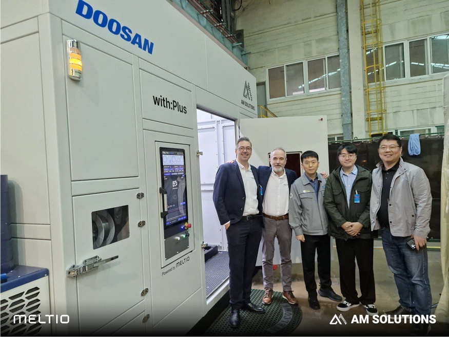 두산에너빌·멜티오·에이엠솔루션즈, '금속 3D 프린팅' 삼각 협력 공고화
