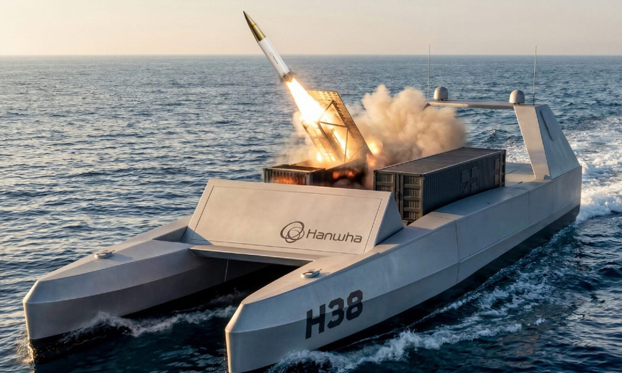 한화에어로, 미국에 AI 기반 로봇 조선소 구축…중형 무인수상정도 개발 박차