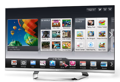 LG전자의 독자 플랫폼 ‘넷캐스트’가 탑재된 LG 시네마 3D 스마트TV. (사진=LG전자)
